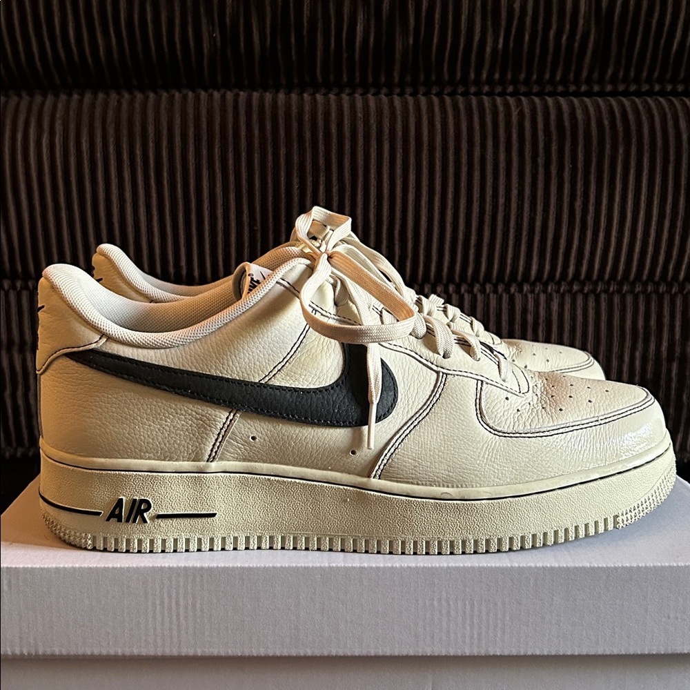 Nike Air Force 1 Khaki and Black Sneakers